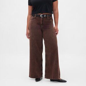 Gap Mid Rise UltraSoft Baggy Jeans - dark brown - 30 Short